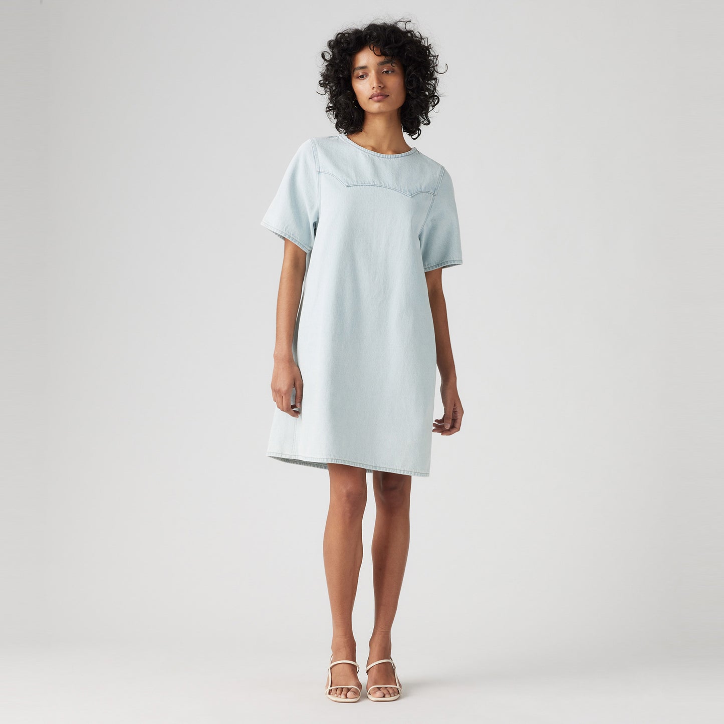 LEVI'S® WOMEN'S DENIM TEE DRESS - LIGHT INDIGO - FLAT FINISH