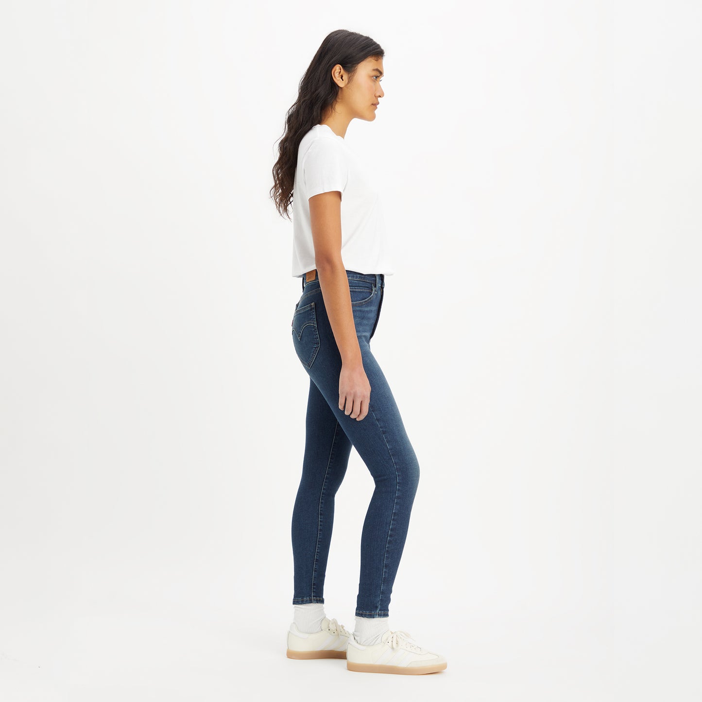 LEVI'S® WOMEN'S RETRO HIGH SKINNY JEANS - DARK INDIGO - WORN IN