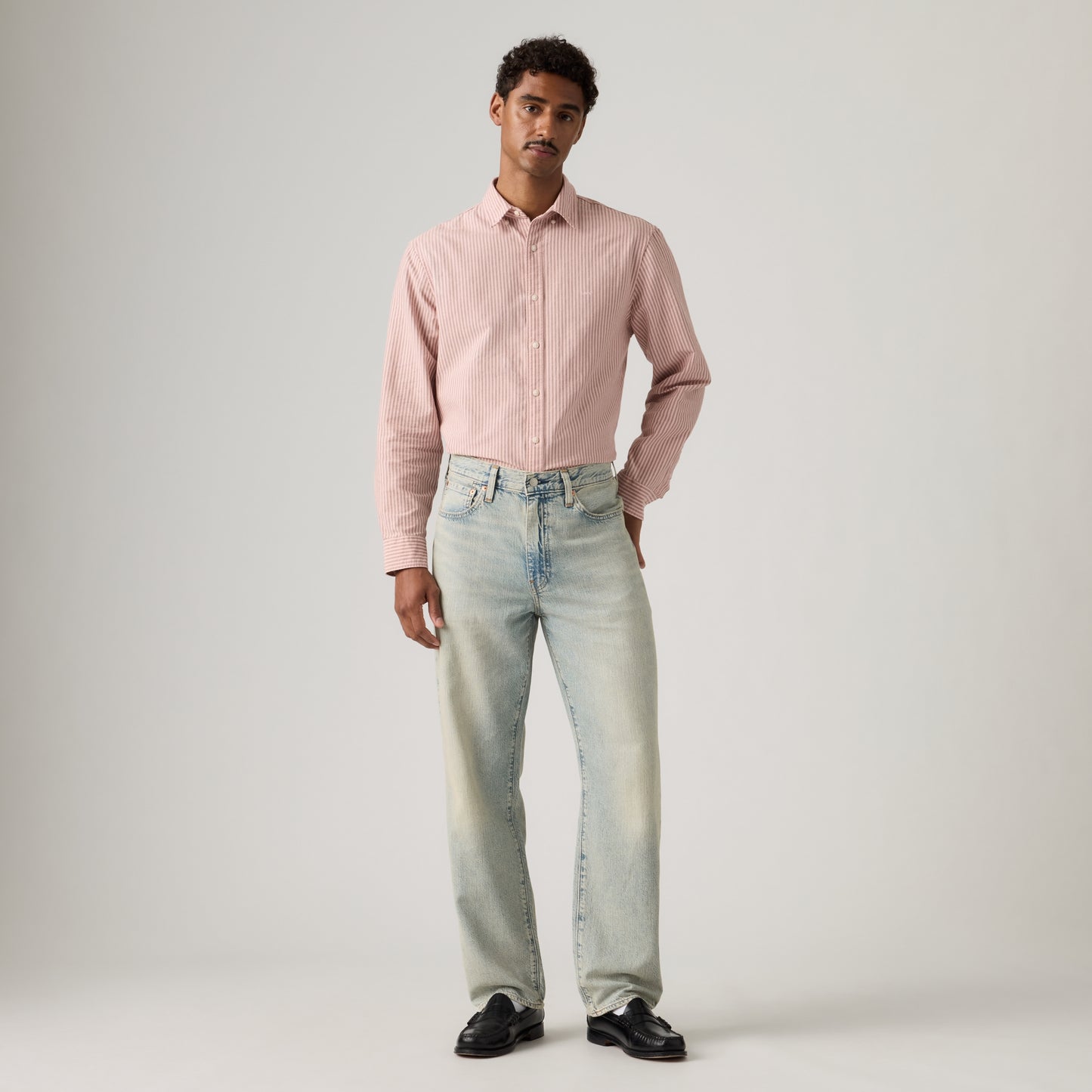 LEVI'S® MEN'S 502™ TAPER JEANS - MED INDIGO - WORN IN