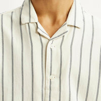 Levi's® Men's Striped Off White Boxy Fit Camp Shirt