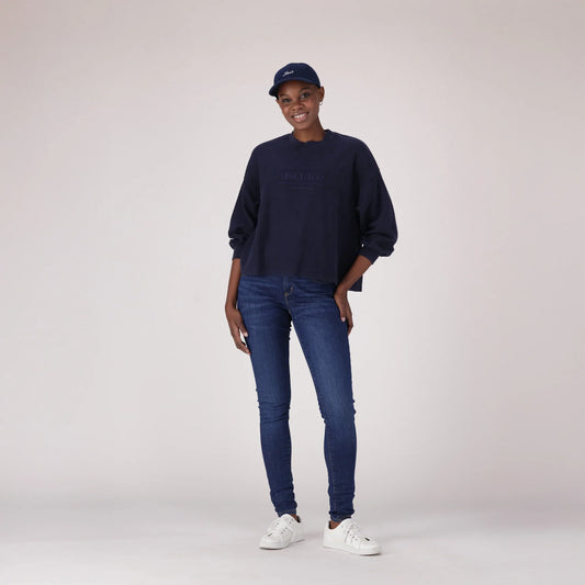 LEVI'S® CURVY SUPER SKINNY - DARK INDIGO - WORN IN