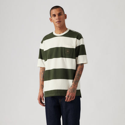 LEVI'S® MEN'S STEPPED HEM HALF-SLEEVE TEE - MULTI-COLOUR