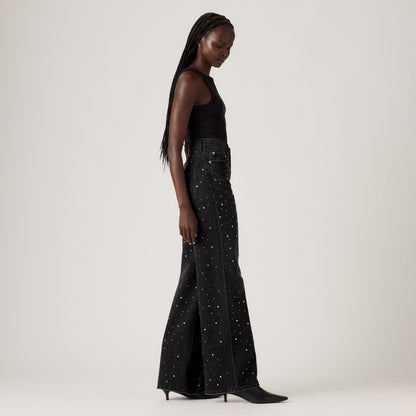 LEVI'S® WOMEN'S RIBCAGE WIDE-LEG JEANS - BLACK