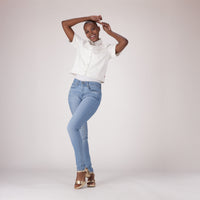 LEVI'S® WOMEN'S CURVY HIGH-RISE SUPER SKINNY - MED INDIGO - WORN IN