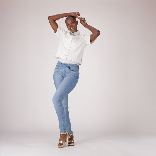 LEVI'S® WOMEN'S CURVY HIGH-RISE SUPER SKINNY - MED INDIGO - WORN IN