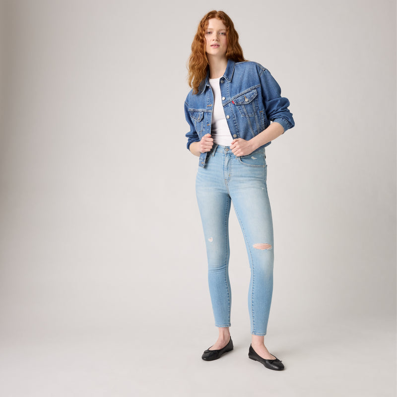 LEVI’S® WOMEN'S 721 HIGH-RISE SKINNY JEANS - MED INDIGO - WORN IN