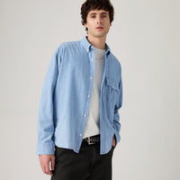 LEVI'S® MEN'S ZANDT CROPPED SHIRT - LIGHT INDIGO - WORN IN