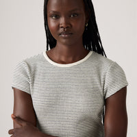 LEVI'S® WOMEN'S DRY GOODS WAFFLE CAP-SLEEVE TEE - MULTI COLOUR