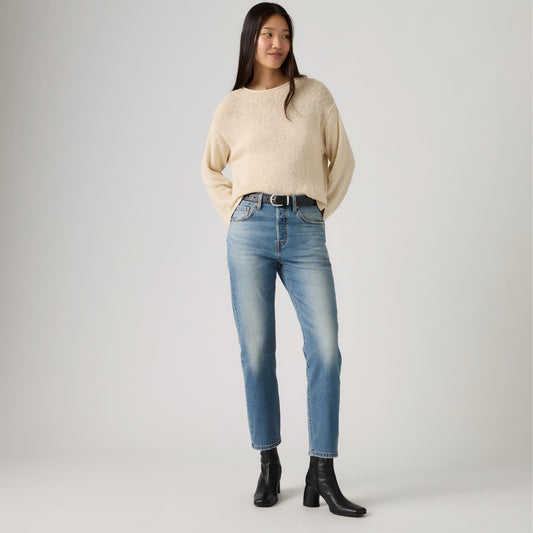LEVI'S® WOMEN'S CROPPED 501 ORIGINAL® JEANS - MED INDIGO - WORN IN