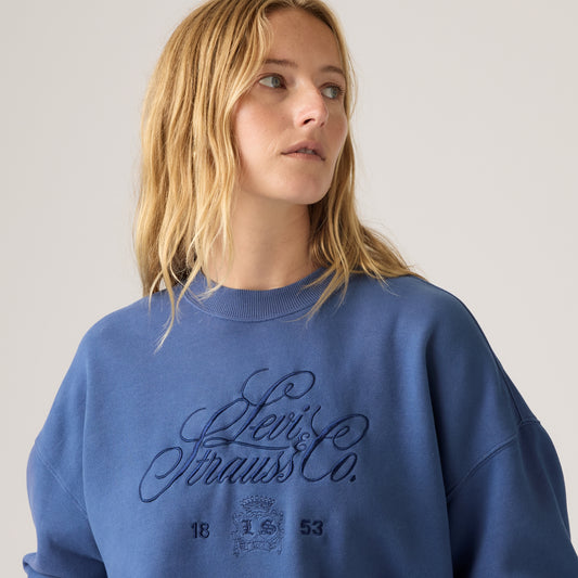 LEVI'S® WOMEN'S GRAPHIC VINTAGE OVERSIZED CREW SWEATSHIRT - BLUE
