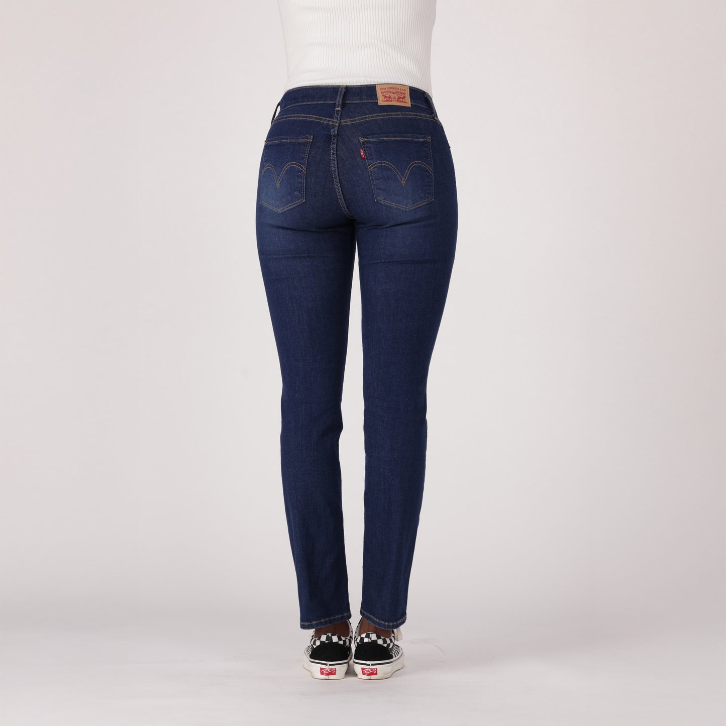 LEVI'S® WOMEN'S CURVY STRAIGHT - DARK INDIGO - WORN IN