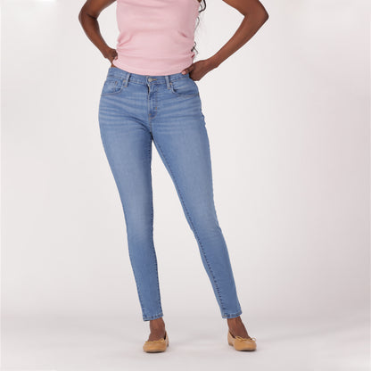 LEVI'S® WOMEN'S CURVY HIGH-RISE SUPER SKINNY  - MED INDIGO - WORN IN