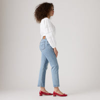 LEVI'S® WOMEN'S 501® ORIGINAL LIGHTWEIGHT CROPPED JEANS - MED INDIGO - WORN IN