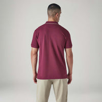 LEVI'S® MEN'S SOLID MAROON PIQUE POLO T-SHIRT - RED
