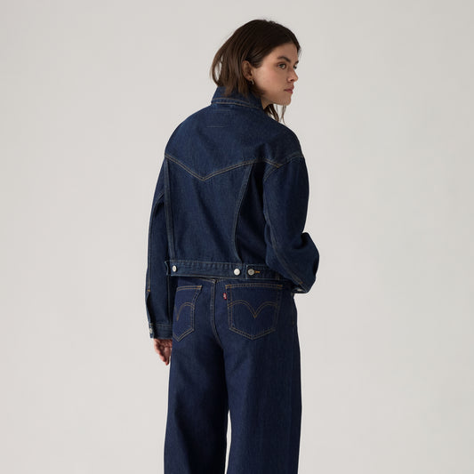 LEVI'S® WOMEN'S '90S TRUCKER JACKET - DARK INDIGO FLAT FINISH