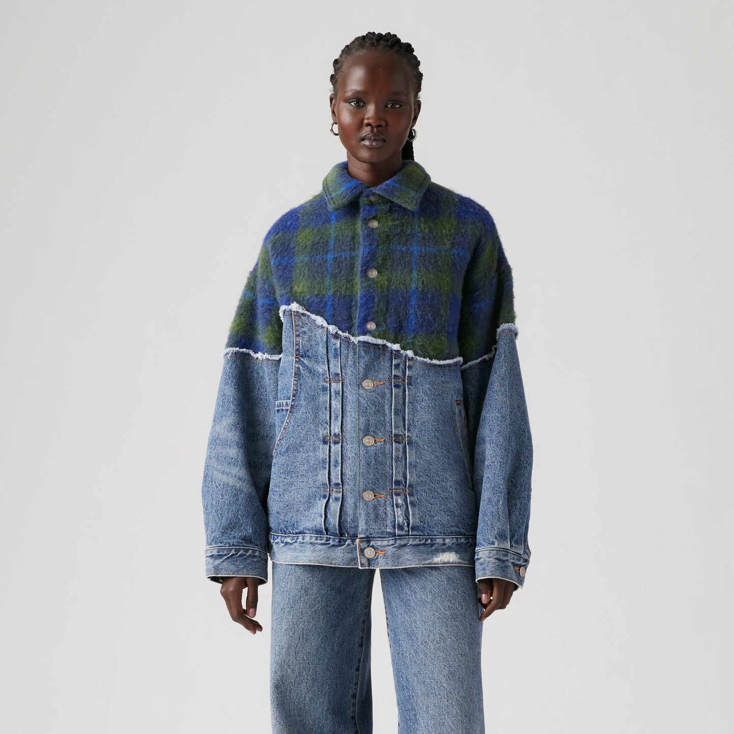 LEVI’S® X ADSB ANDERSSON BELL SPLICED TRUCKER JACKET - GREEN