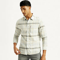 LEVI'S®MEN'S PLAID SLIM FIT LINEN SHIRT - MULTI COLOUR