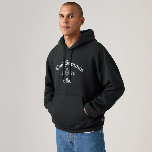 LEVI'S® MEN'S BOXY GRAPHIC CREW HOODIE - RED