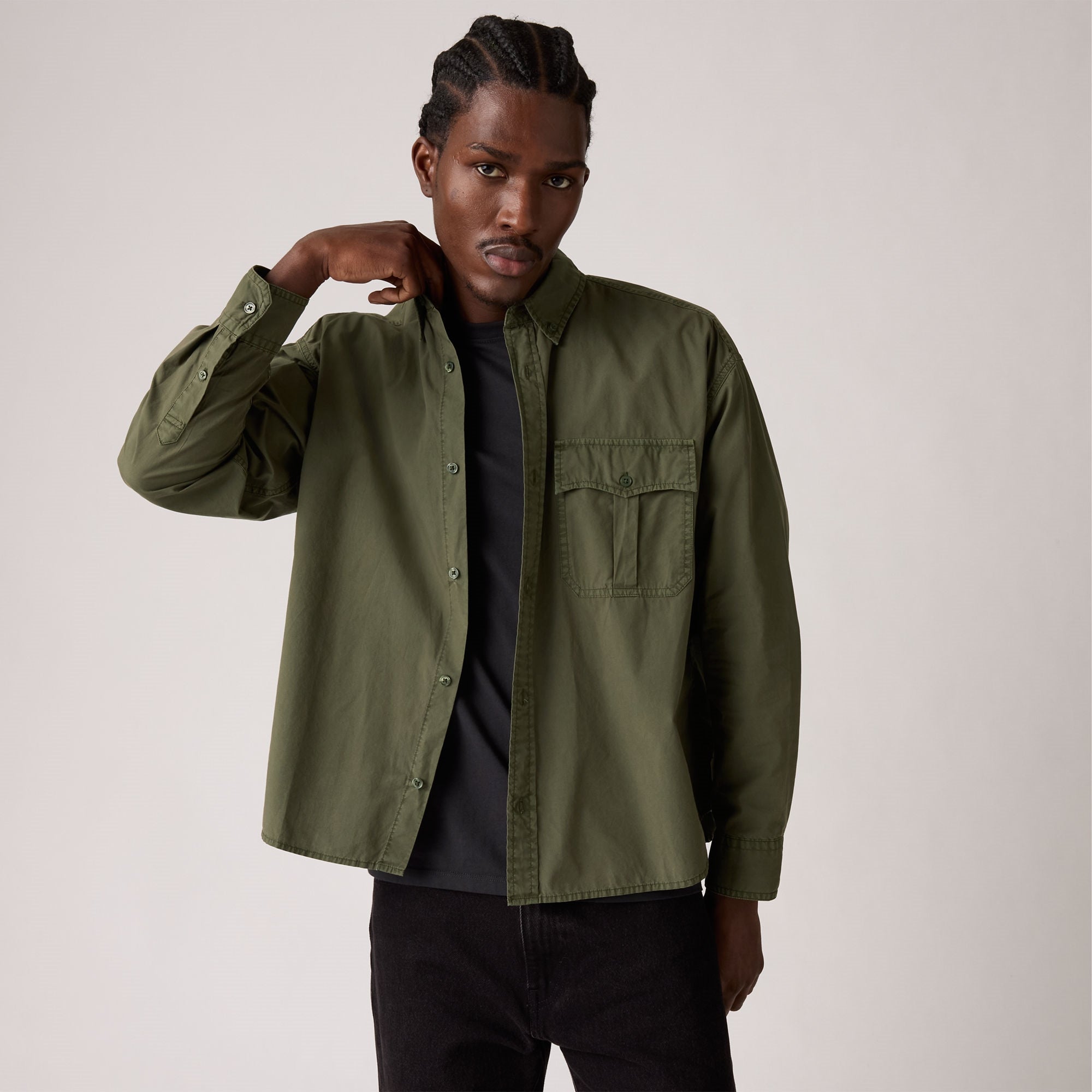LEVI'S® MEN'S ZANDT CROPPED SHIRT - MULTI COLOUR