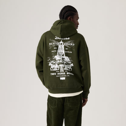 LEVI'S® X BARBOUR GRAPHIC HOODIE - GREEN