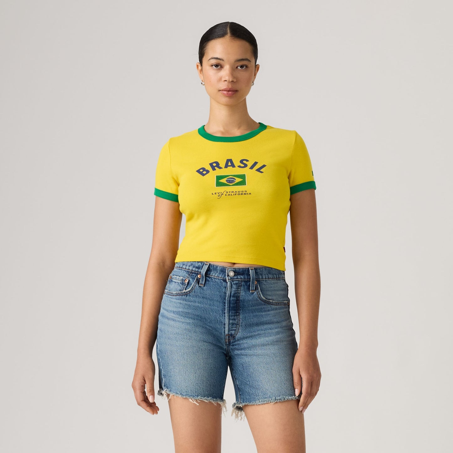 LEVI'S® BRAZIL WOMEN'S RINGER TEE - MULTI COLOUR