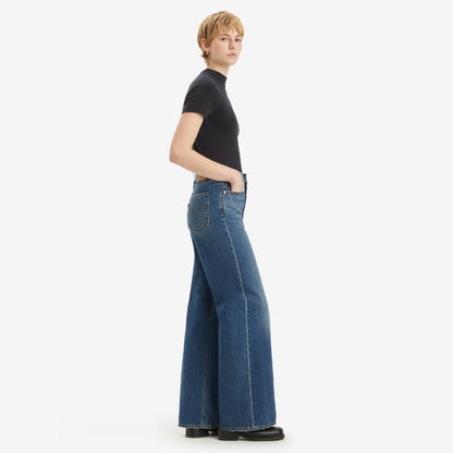 LEVI'S® WOMEN'S RIBCAGE WIDE LEG JEANS - DARK-INDIGO-WORN IN
