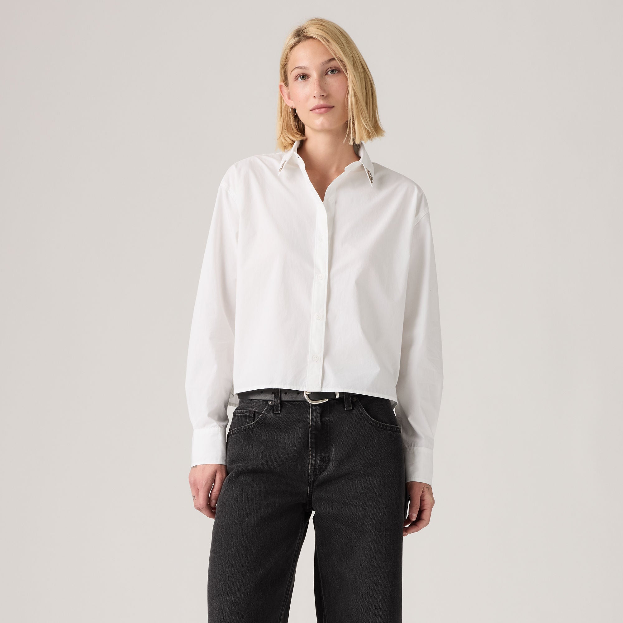 LEVI'S® WOMEN'S CROPPED HARLIE SHIRT - PINK