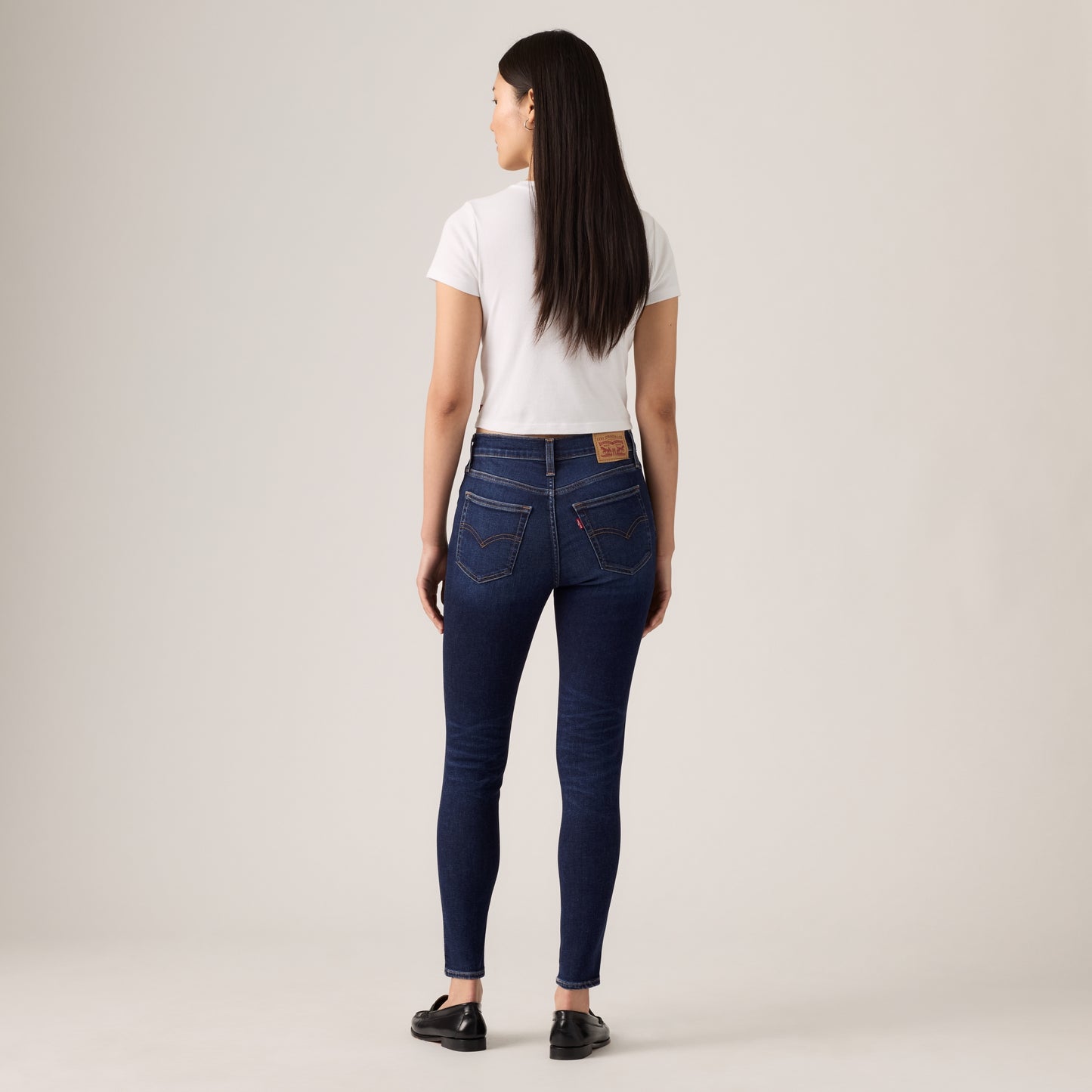 LEVI'S® WOMEN'S 720 HIGH-RISE SUPER SKINNY JEANS - DARK INDIGO  WORN IN