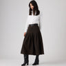 LEVI'S® WOMEN'S YOKED PLEATED SKIRT - BROWN