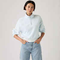 LEVI'S® WOMEN'S EVERYDAY QUARTER ZIP SWEATSHIRT - BLUE