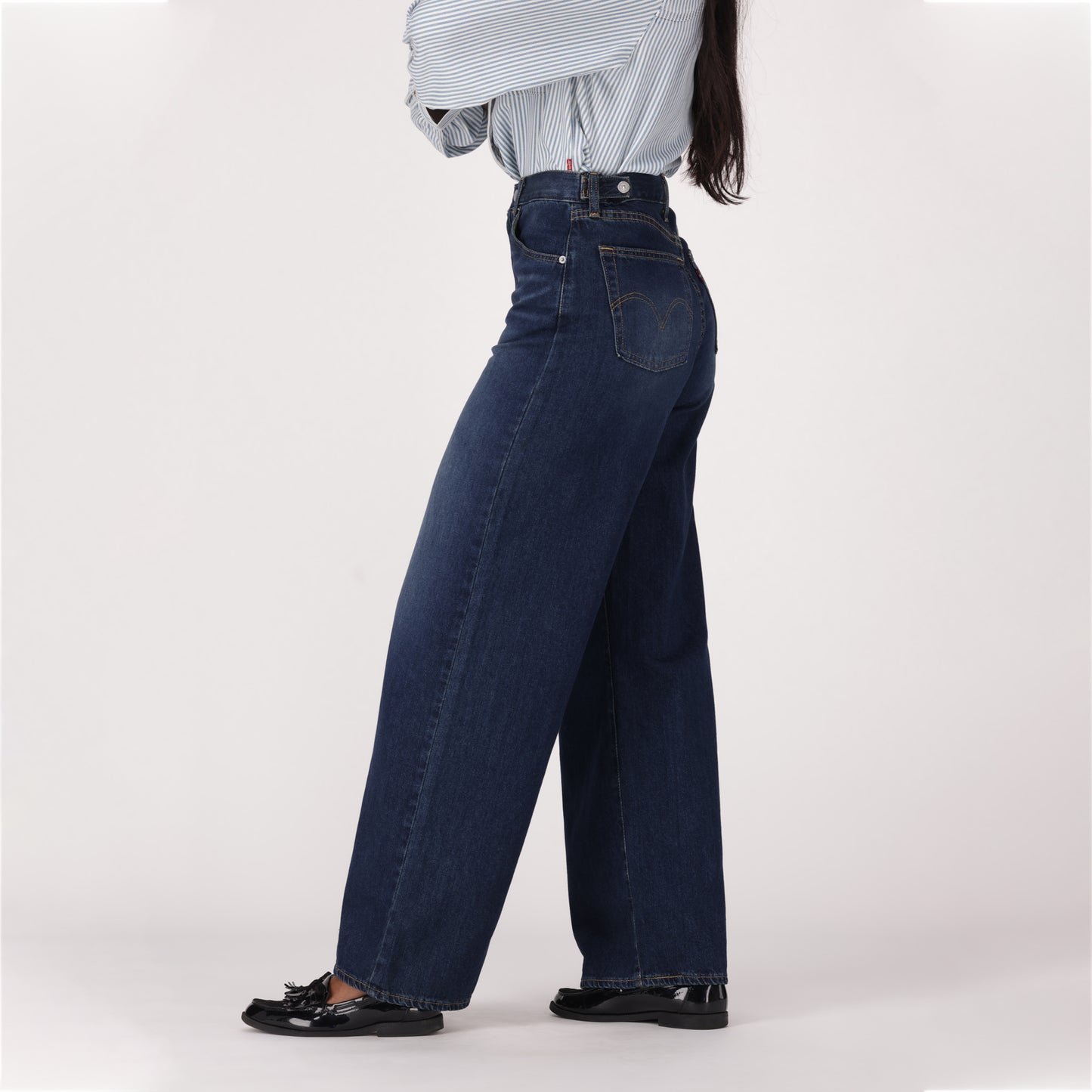 LEVI'S® WOMEN'S CINCH BAGGY JEANS - DARK INDIGO WORN IN