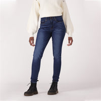 LEVI'S® WOMEN'S CURVY HIGH-RISE SUPER SKINNY  - DARK INDIGO  WORN IN