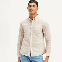 LEVI'S® MEN'S CHECKERED SLIM FIT OXFORD SHIRT - NEUTRAL