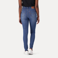 LEVI'S® WOMEN'S 720 HIGH-RISE SUPER SKINNY JEANS - MED INDIGO - WORN IN