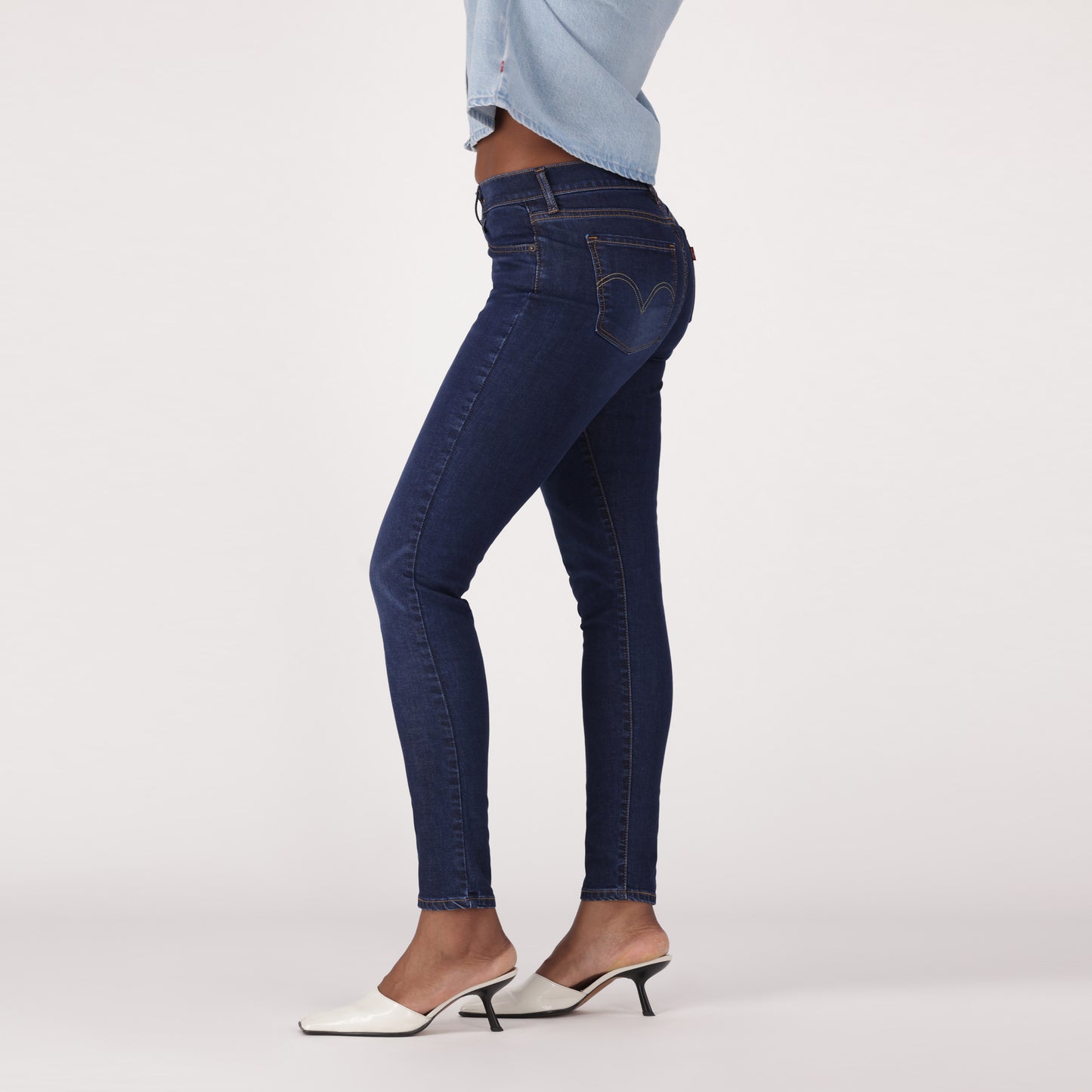 LEVI'S® WOMEN'S CURVY SKINNY  - DARK INDIGO  WORN IN