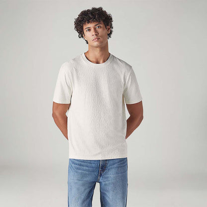 LEVI'S® MEN'S TEXTURED REGULAR FIT PIQUE T-SHIRT - WHITE