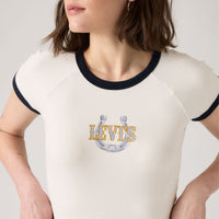LEVI'S® WOMEN'S GRAPHIC RILEY RAGLAN TEE - WHITE