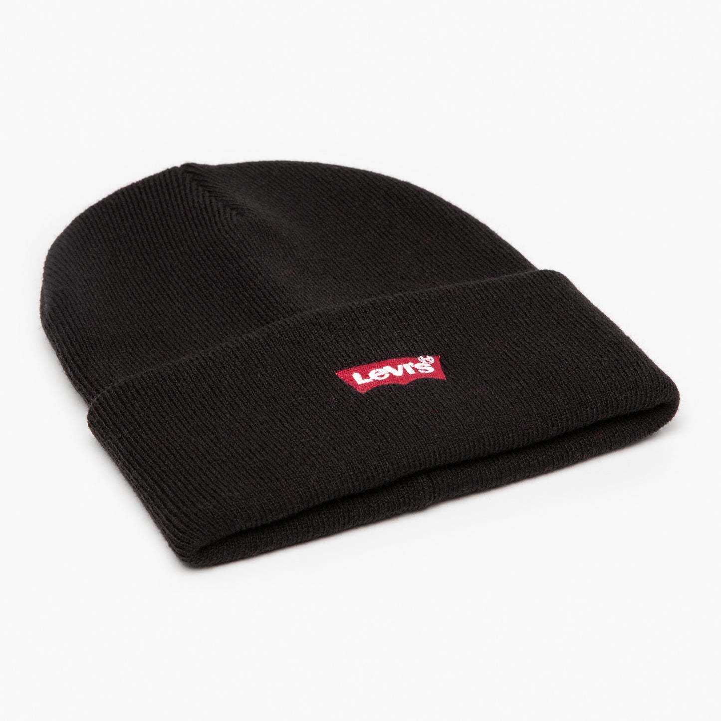 LEVI'S® MEN'S EMBROIDERED LOGO BEANIE - BLACK