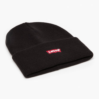 LEVI'S® MEN'S EMBROIDERED LOGO BEANIE - BLACK