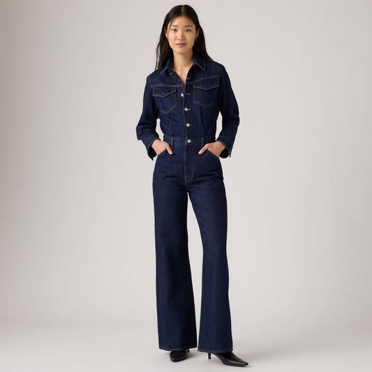 LEVI'S® WOMEN'S WESTERN JUMPSUIT - DARK INDIGO - WORN IN