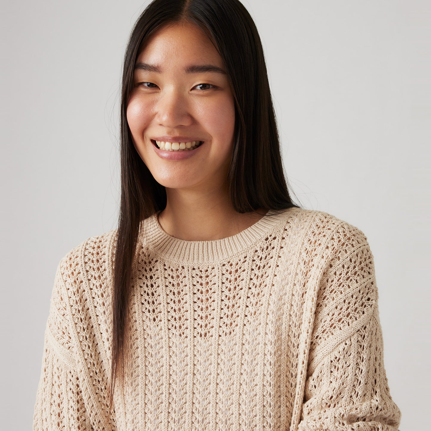 LEVI'S® WOMEN'S SUNRISE CROCHET SWEATER - NEUTRAL
