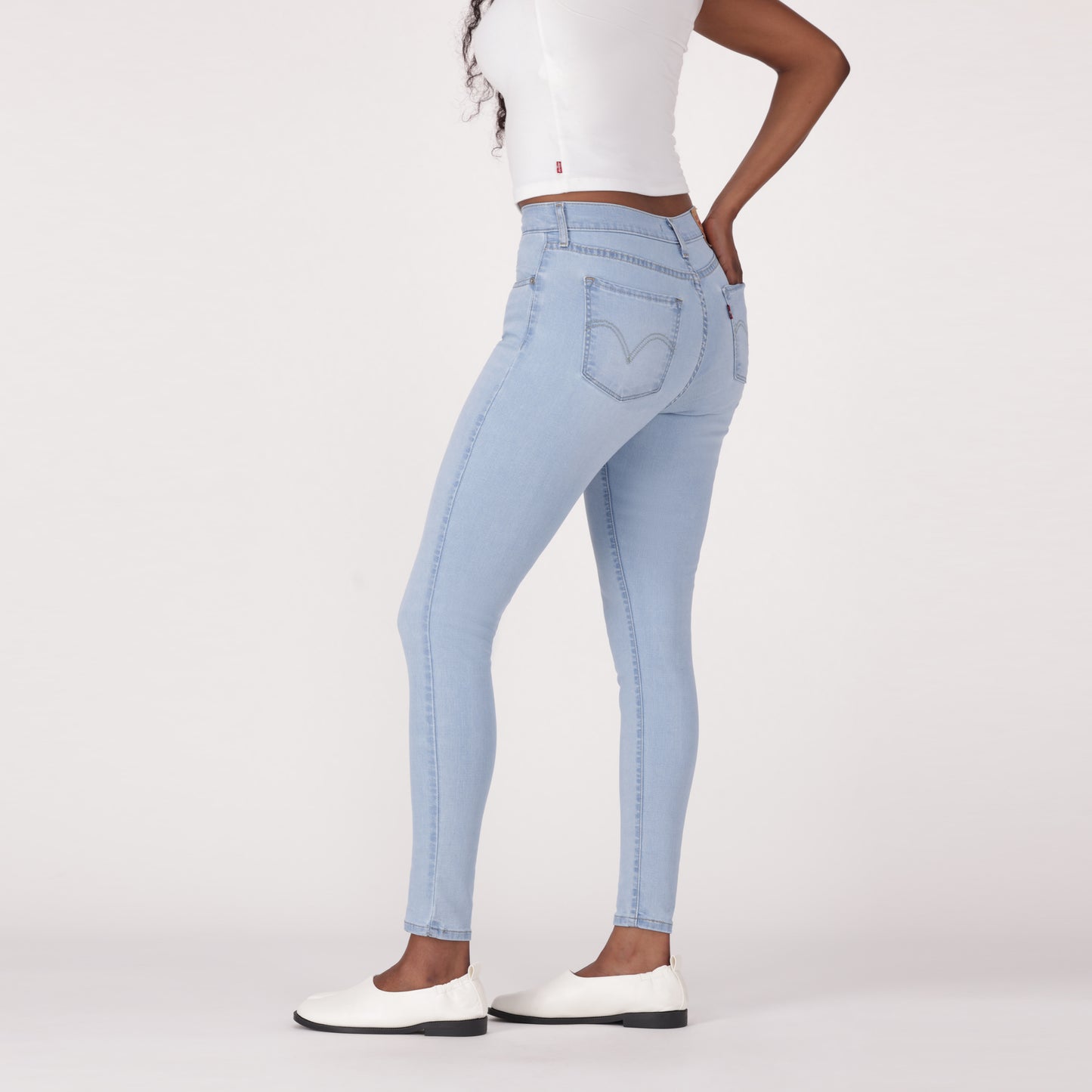 LEVI'S® WOMEN'S CURVY SUPER SKINNY  - LIGHT INDIGO - WORN IN