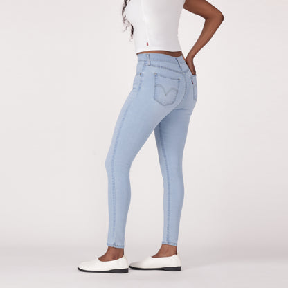 LEVI'S® WOMEN'S CURVY SUPER SKINNY  - LIGHT INDIGO - WORN IN