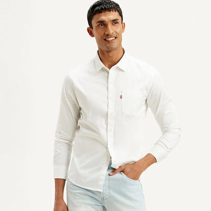 LEVI'S® MEN'S SOLID SLIM FIT SHIRT - WHITE