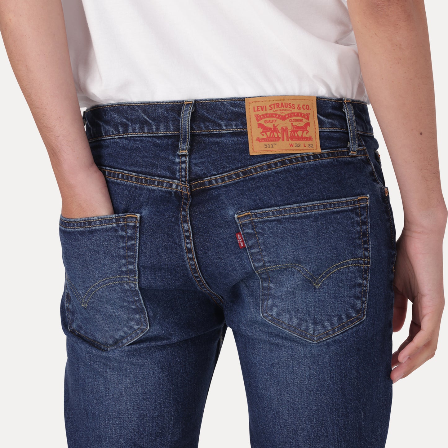 LEVI'S® MEN'S 511™ SLIM JEANS - DARK INDIGO - WORN IN