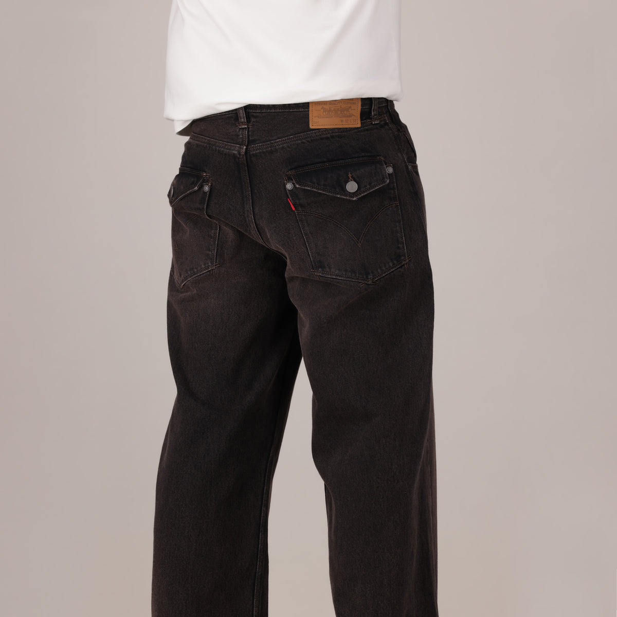 LEVI'S® MEN'S TWISTED BAGGY WIDE-LEG  JEANS - BLACK