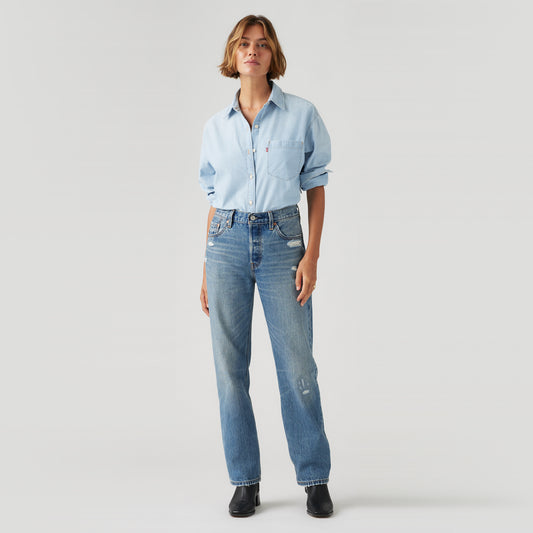 LEVI'S® WOMEN'S 501® '90S JEANS - MED INDIGO - WORN IN