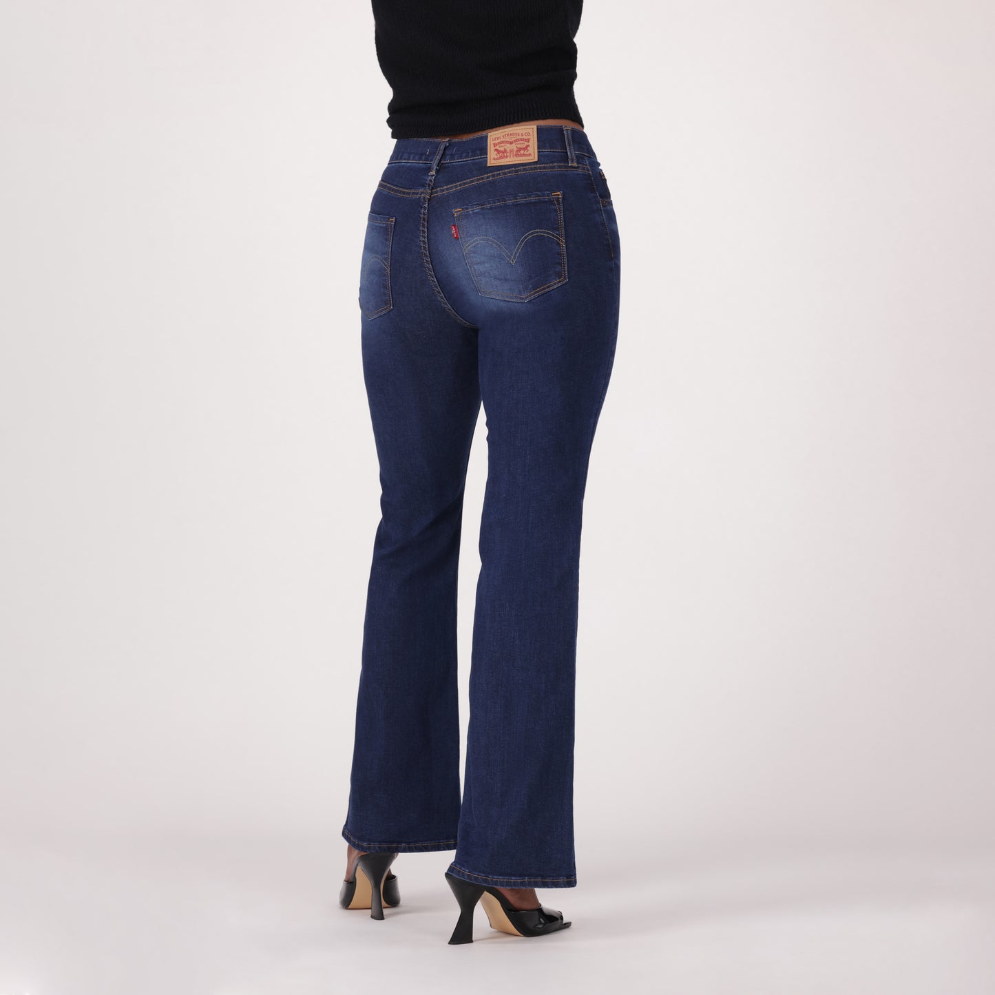 LEVI'S® WOMEN'S CURVY FLARE  - DARK INDIGO  WORN IN