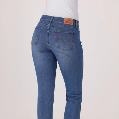 LEVI'S® WOMEN'S CURVY STRAIGHT - MED INDIGO - WORN IN
