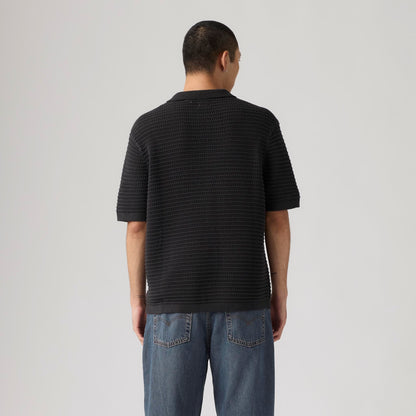 LEVI'S® MEN'S LAGUNA SWEATER POLO - BLACK